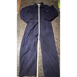 Bulwark FR Flame Resistant Coveralls Navy Blue Mens L Regular 131CNV3 12 ATPV